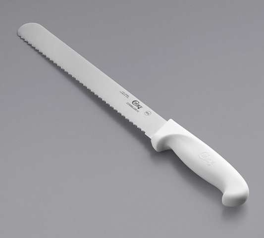 10" Serrated Edge Knife with White Handle