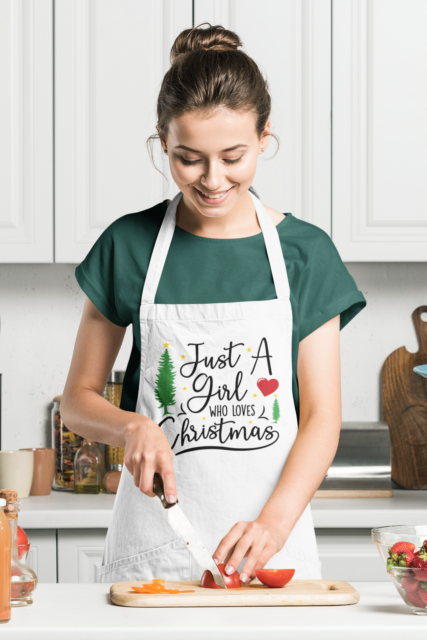 Christmas Apron - Just A Girl Who Loves Christmas