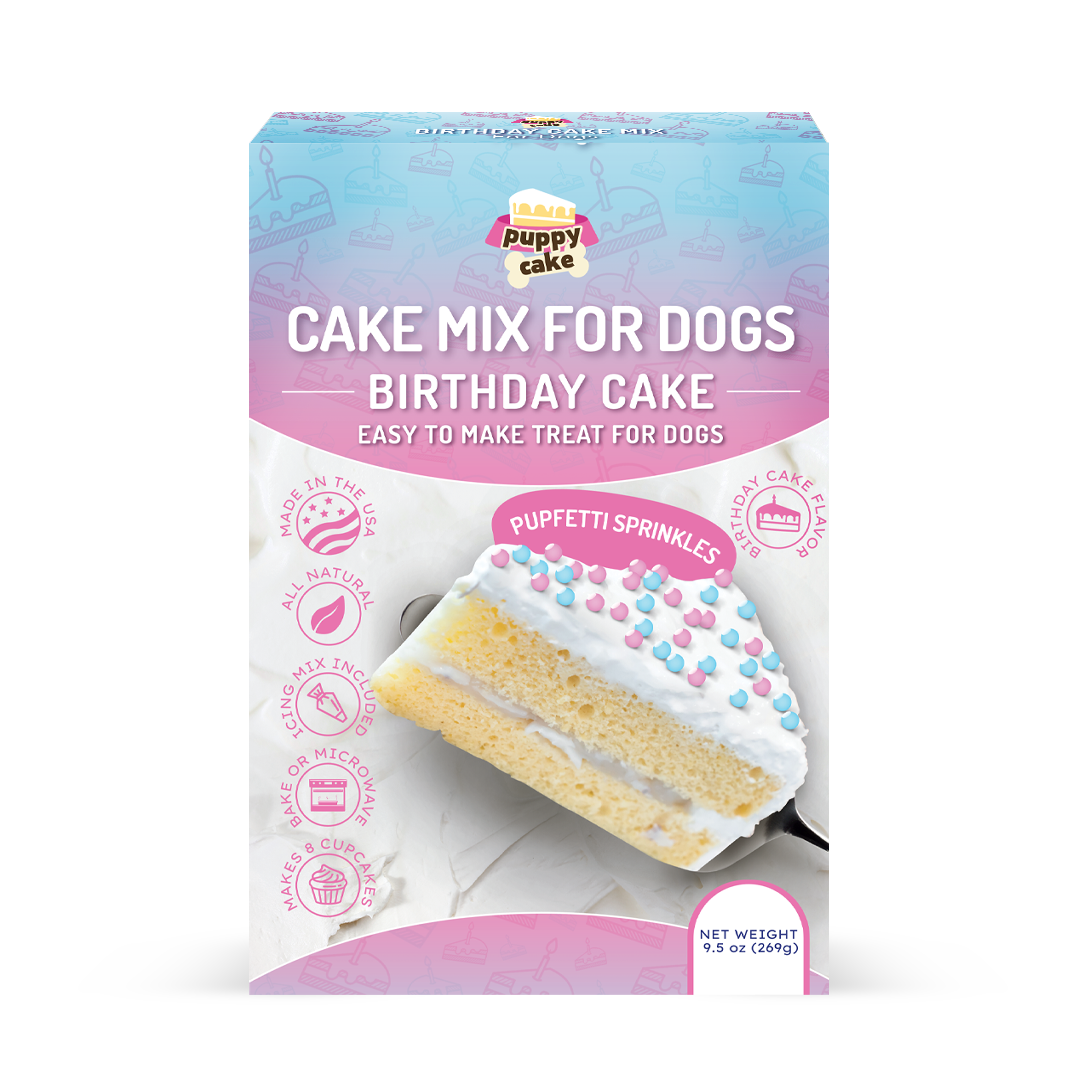 Puppy Cake LLC - Puppy Cake - Dog Birthday Cake Mixes with Icing: Birthday Cake with Pupfetti Sprinkles
