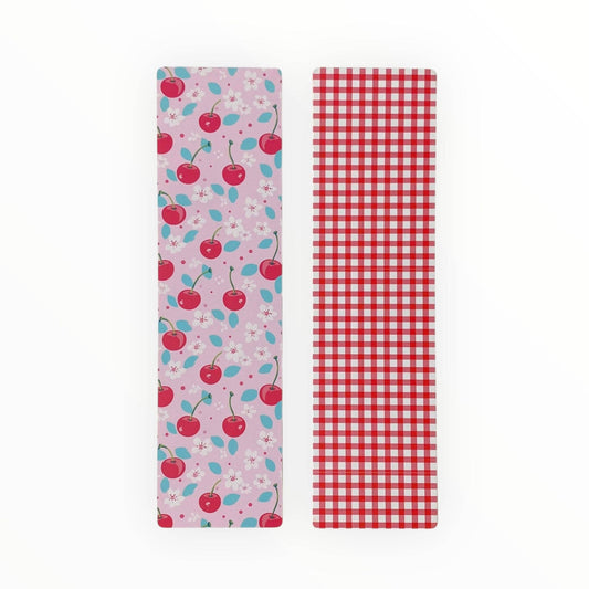 Cherries/Red Plaid/Gingham Tall Cookie Backer