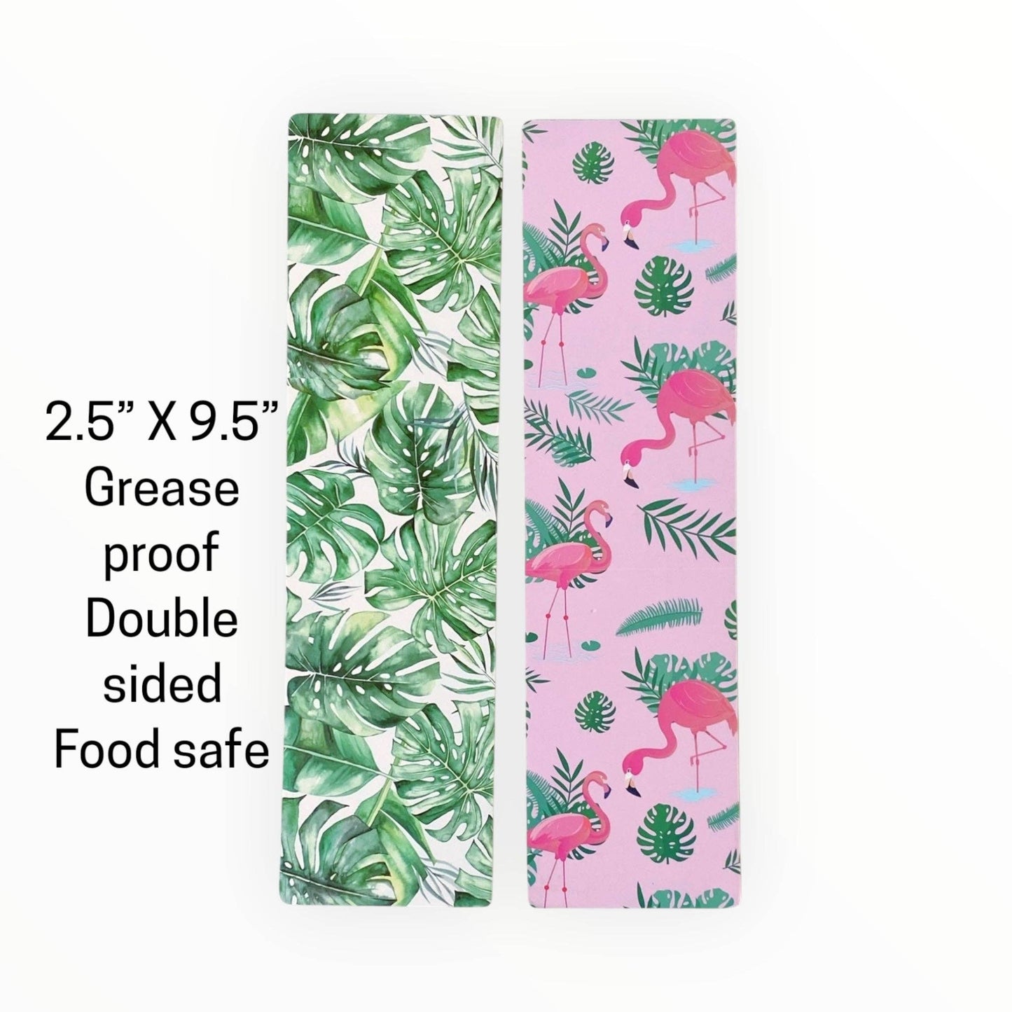 Flamingo/Tropical Leaves Tall Cookie Backer