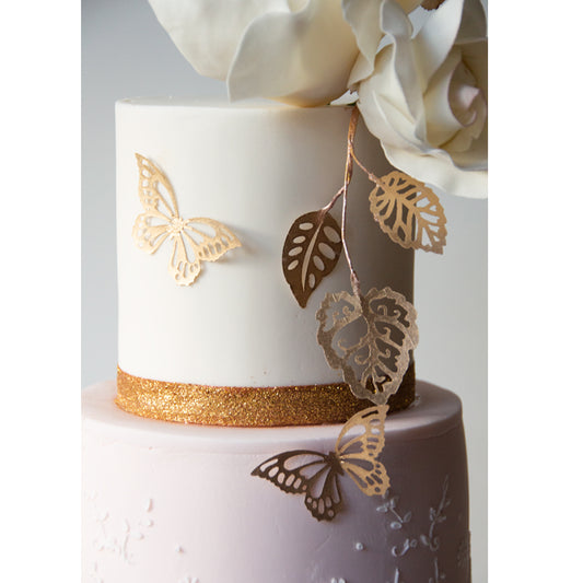 Wafer Paper, Metallic Butterflies: Satin Pearl Color