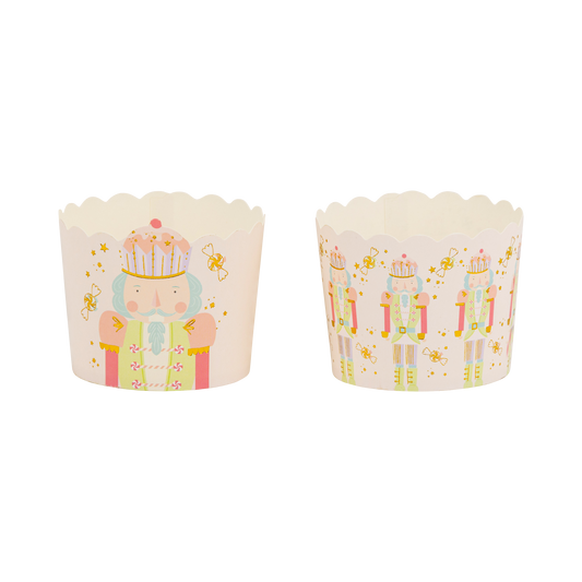 Gold Foil Nutcracker Shaped 5 oz Baking Cups