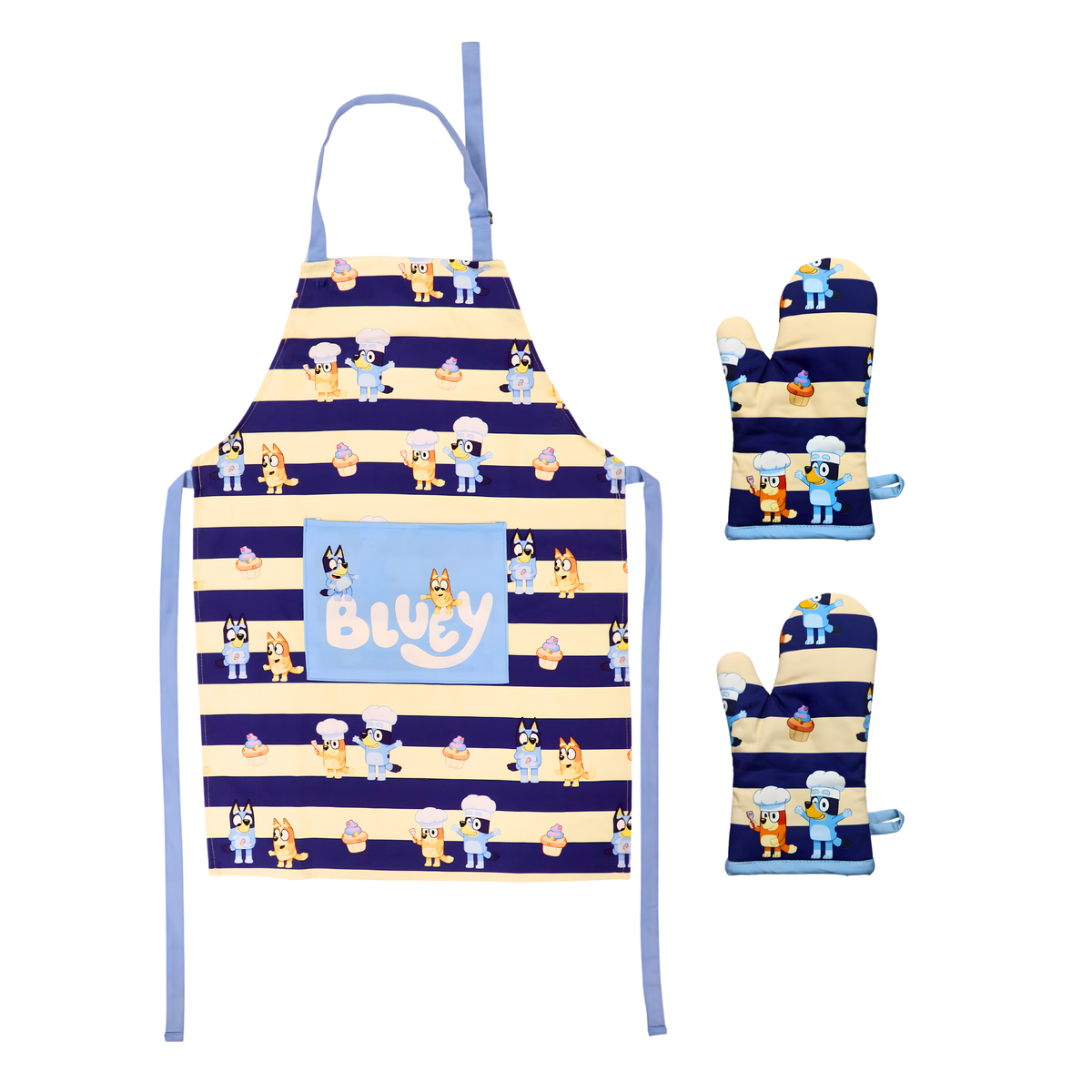 Bluey Youth Apron and Oven Mitt Set - 3pc Chef Outfit