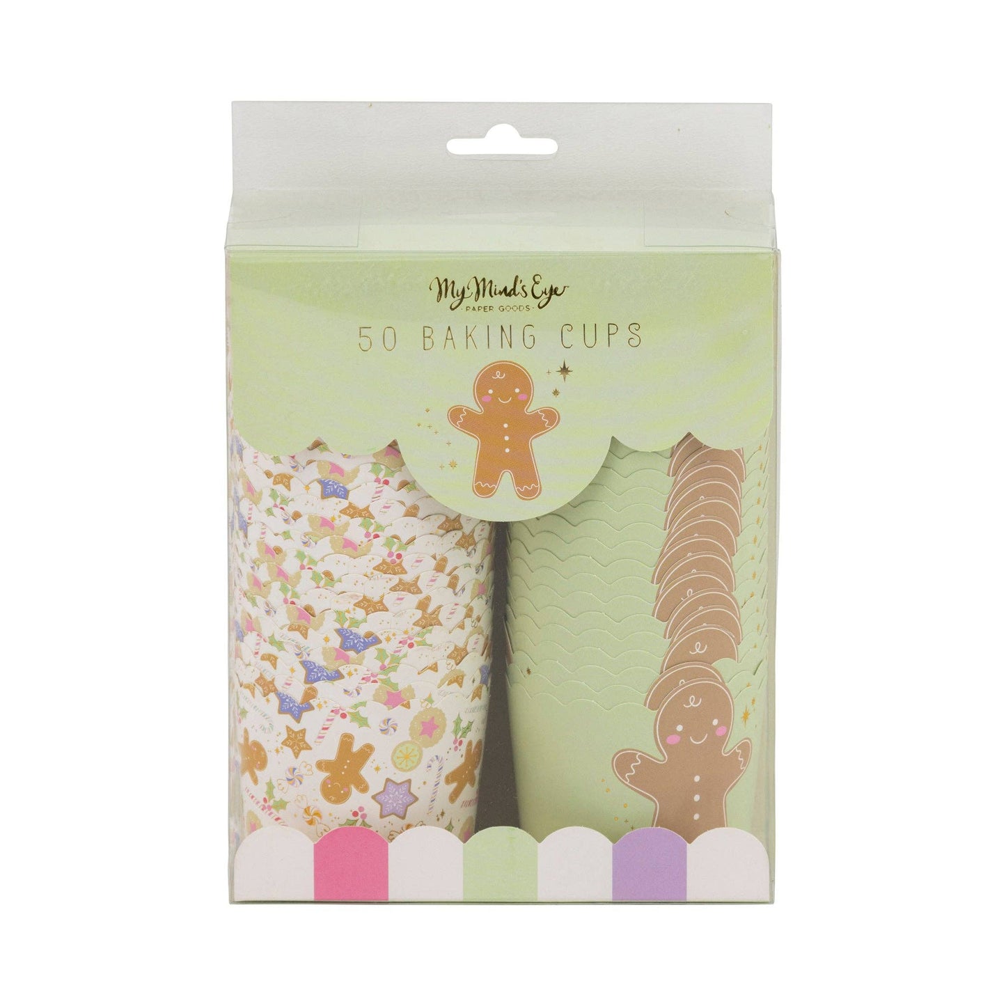 Gold Foil Gingerbread Man 5 oz Baking Cups