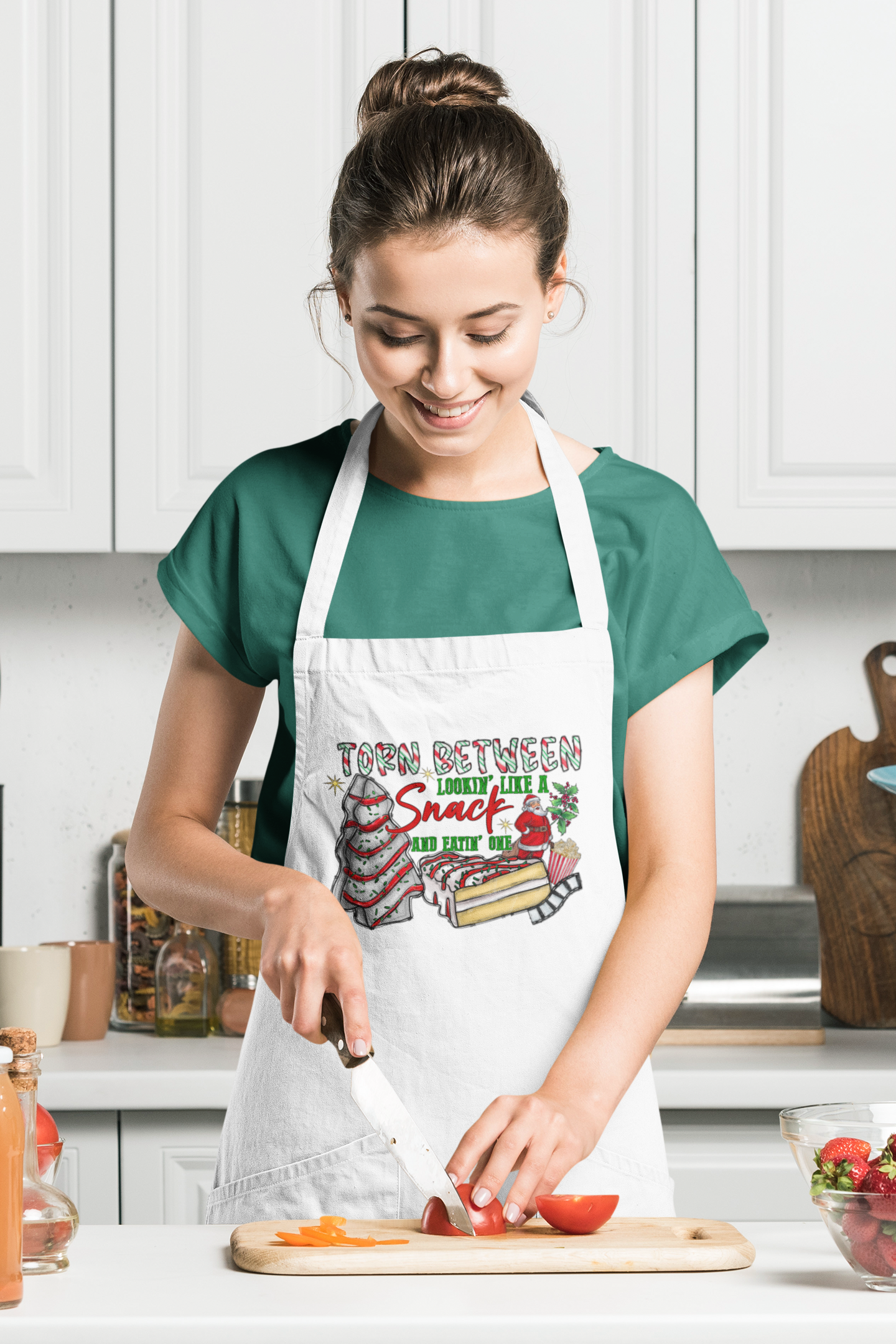 Christmas Apron - Torn Between Looking Like A Snack