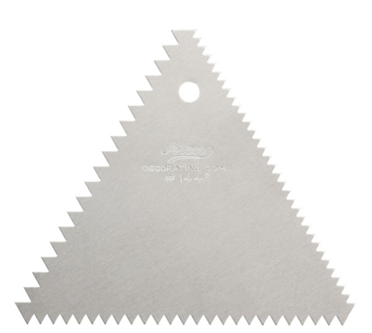 Ateco Aluminum 4.25"x4.25" Triangle Comb