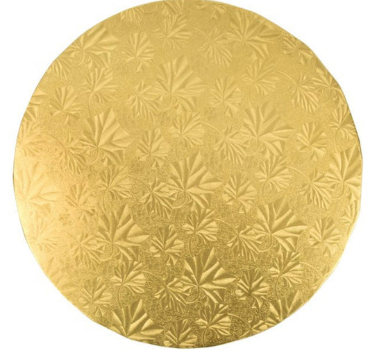 12" Gold Round Cake Drum