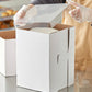 8x8x12" Flexbox White Cake Box