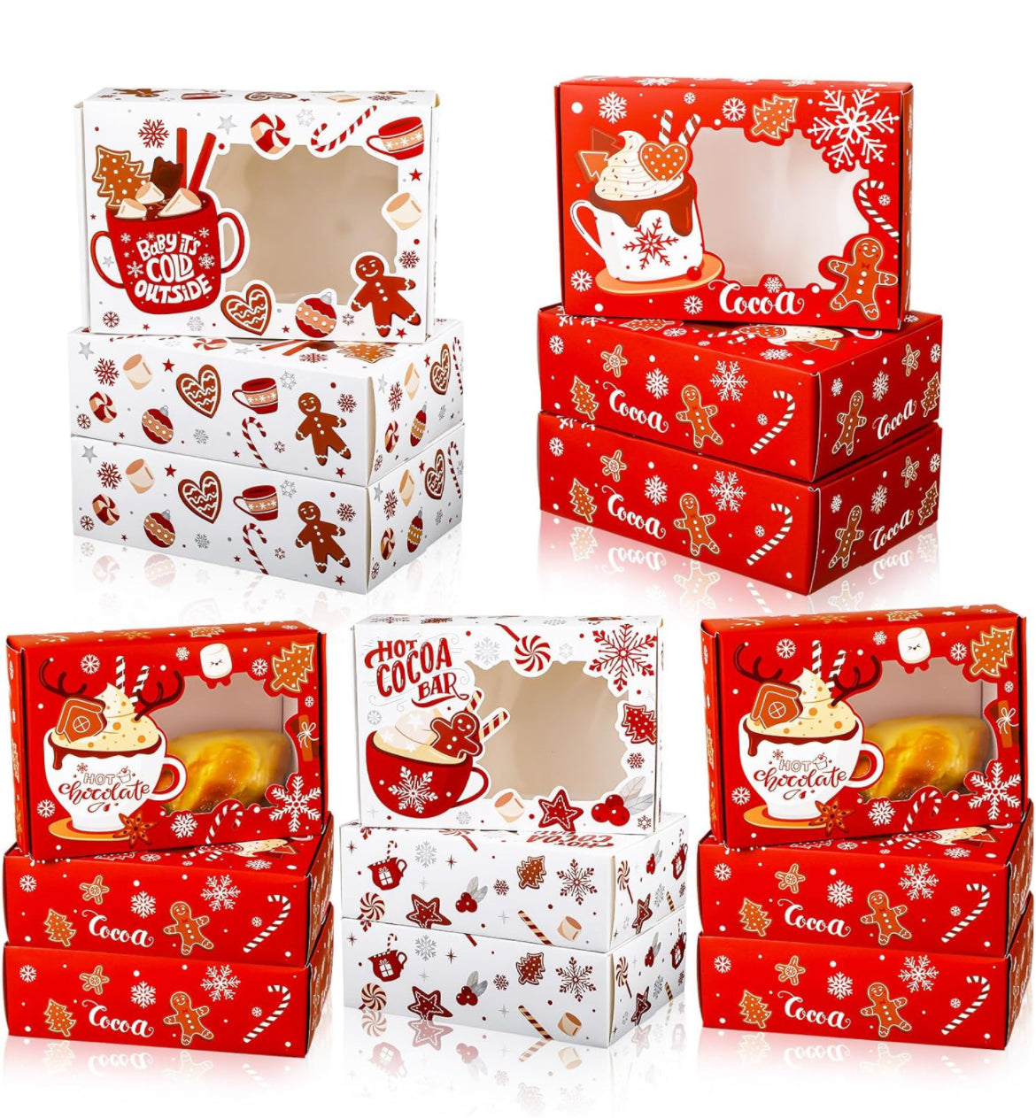 Red Holiday Treat Boxes