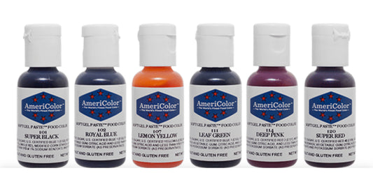 Americolor Soft Gel Paste-Basic Six (.75 oz bottles)