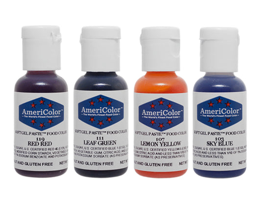 Americolor Soft Gel Paste-Beginner Kit (12 .75 oz bottles)