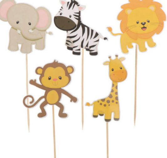 Zoo Animals Cupcake Toppers