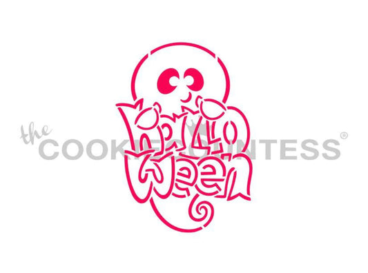 Ghost Holding Halloween PYO Stencil