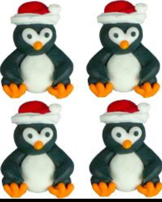 Christmas Penguin Royal Icing Transfer – 1-1/2″