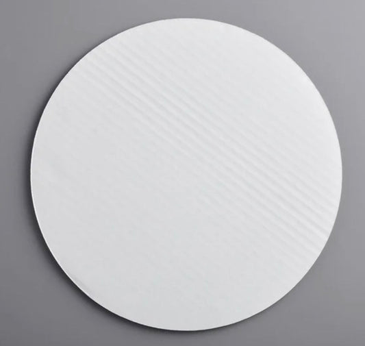 6" White Corrugated Grease Resistant Cake Circle