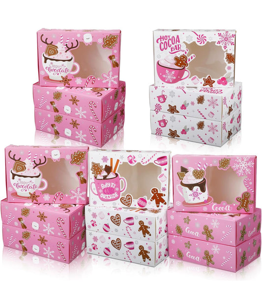 Pink Holiday Treat Boxes