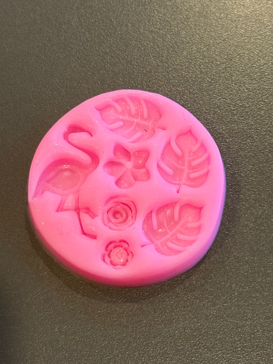 Flamingo and Leaf Silicone Mold 3