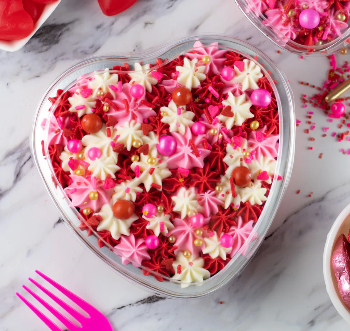 Disposable Heart Shaped Pans with Lid