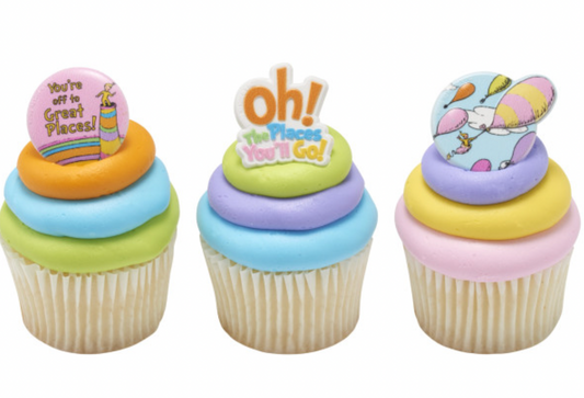 Oh The Places You Will Go Cupcake Toppers