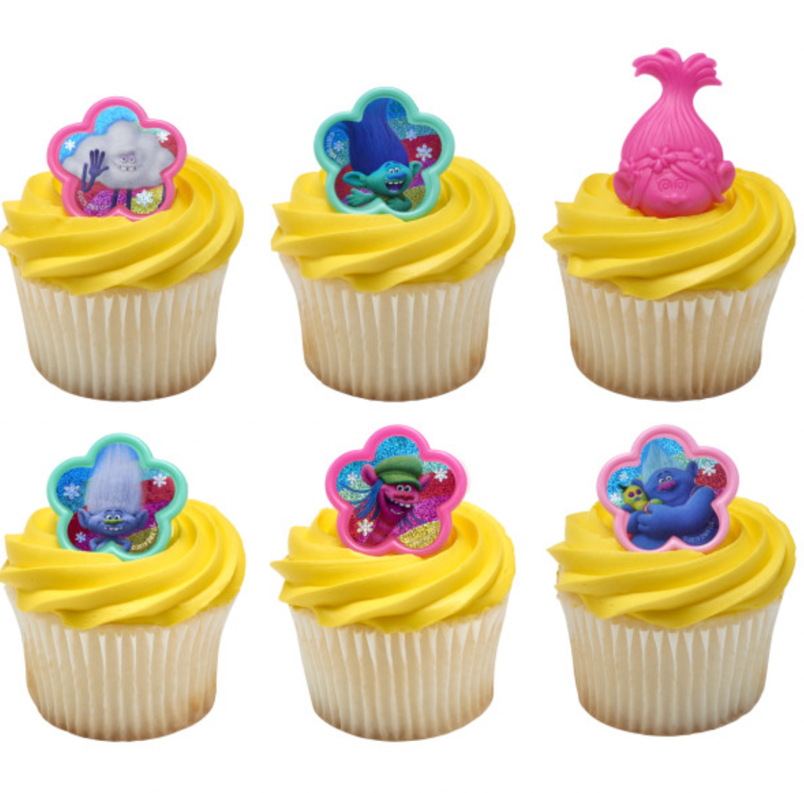 Dreamworks Trolls Hugs Happiness Cupcake Toppers