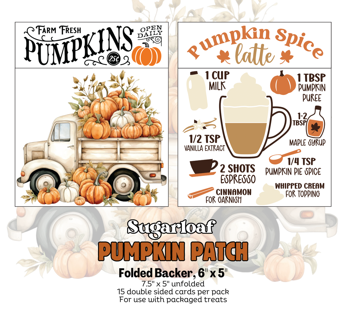 Folded Cookie Backers-Pumpkin Patch