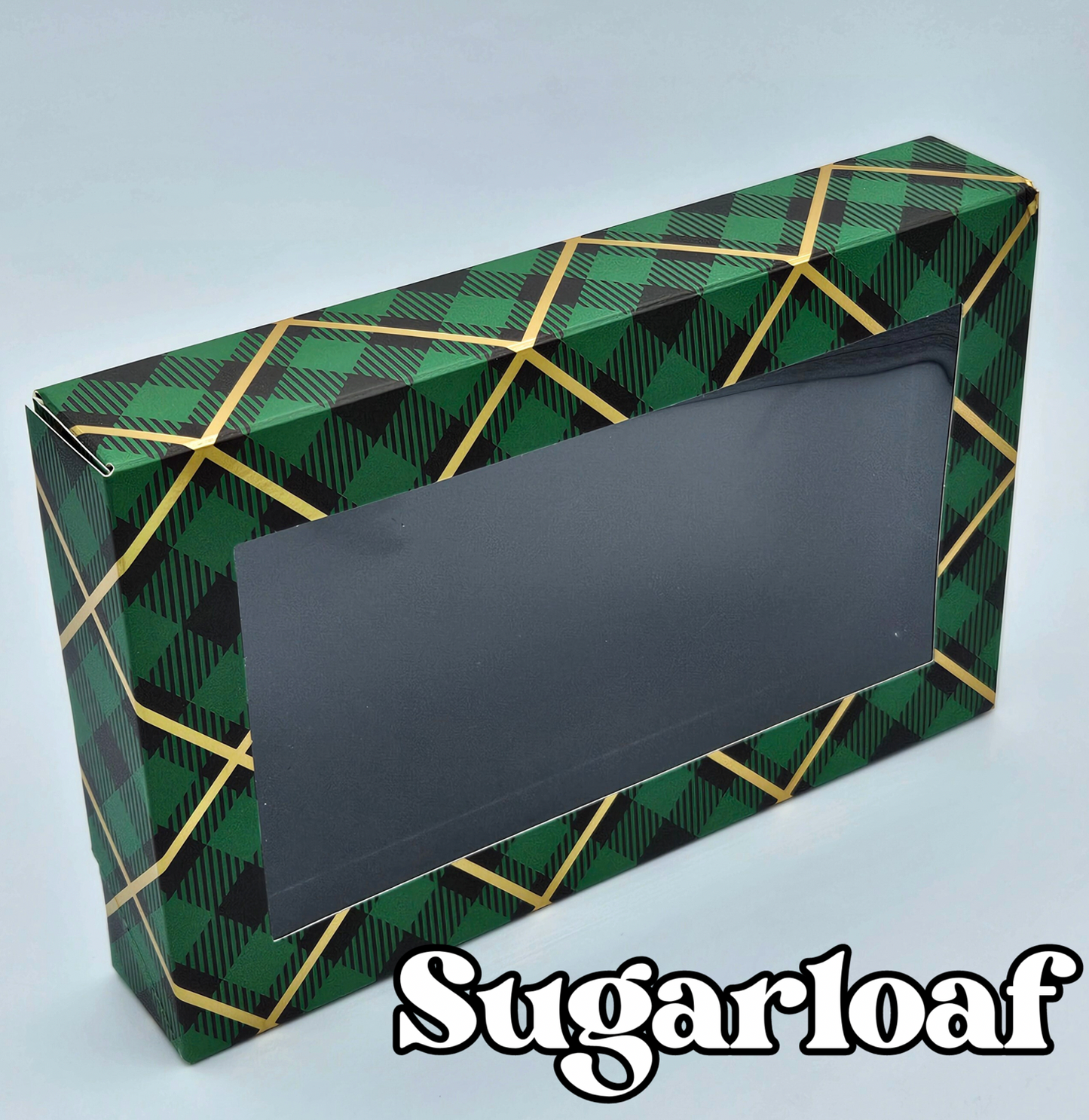 Green & Gold Plaid Box 8"x5"x1.25"