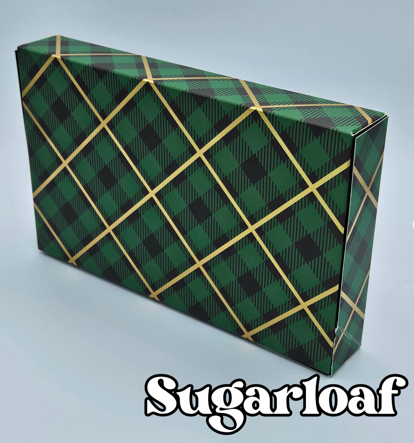 Green & Gold Plaid Box 8"x5"x1.25"