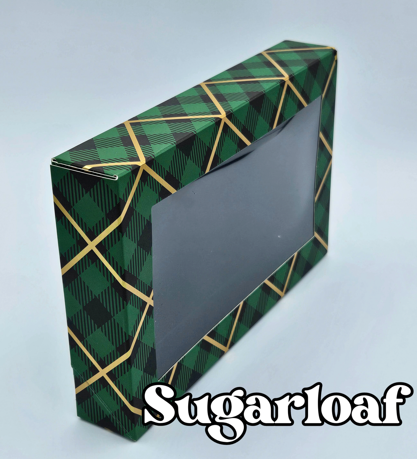 Green & Gold Plaid Box 8"x5"x1.25"