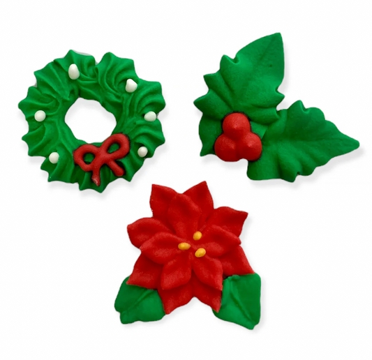 Classic Christmas Royal Icing Decorations