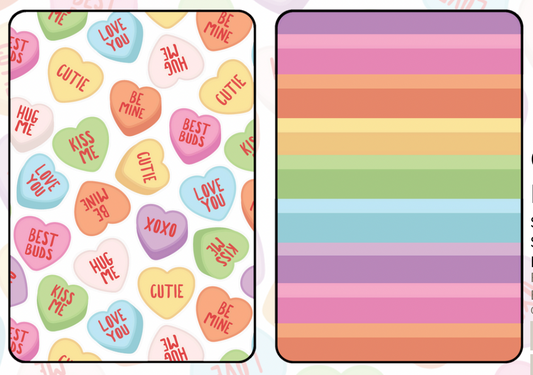 Square Cookie Backers-Conversation Hearts