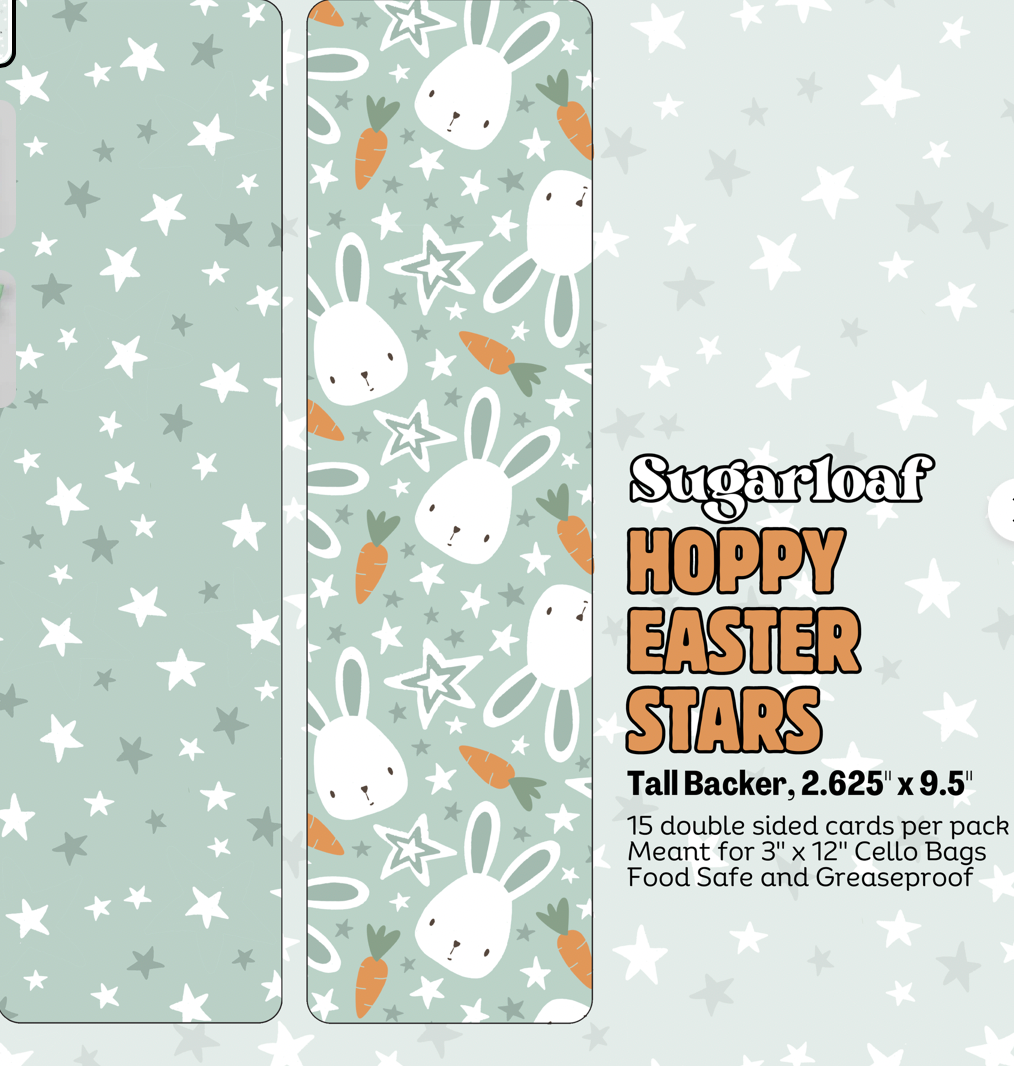 Tall Backer-Hoppy Easter Stars