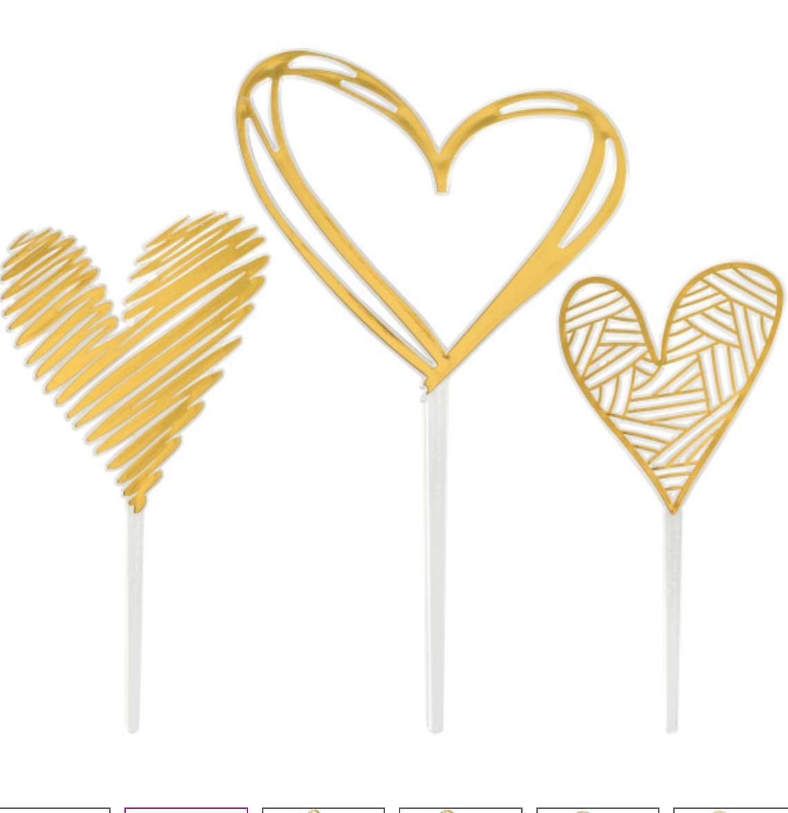 Gold Hearts Cake Kit