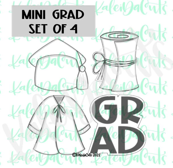 Mini Grad Cookie Cutter Set of 4