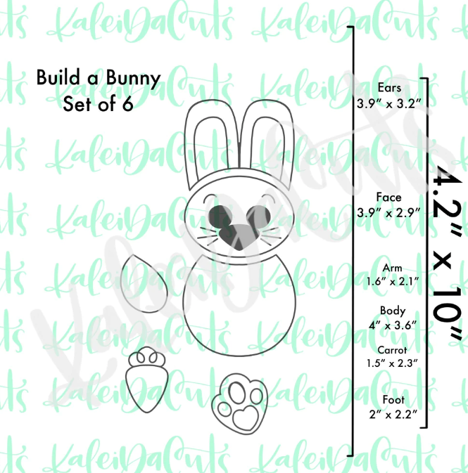 Build a Bunny Set of 6 Cookie Cutters