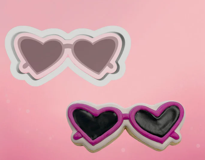 Heart Sunglasses Cookie Cutter