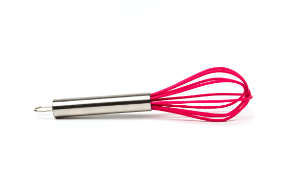 8.5" Silicone Whisk, Raspberry