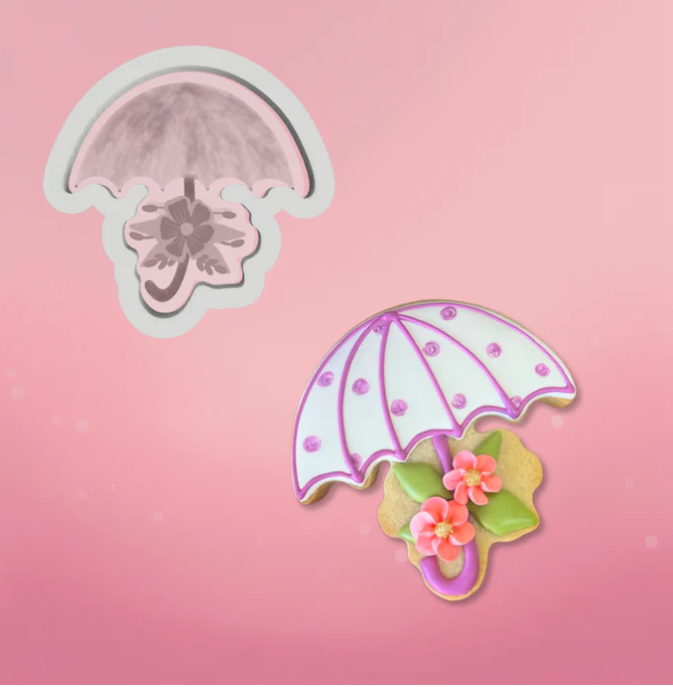 Umbrella with Flowers Cookie Cutter