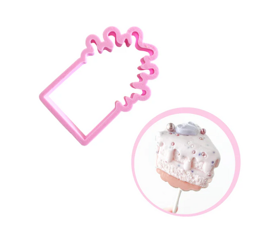 Frosting Drip Cookie Cutter-For Slice of Cake My Little Cake Pop Mold