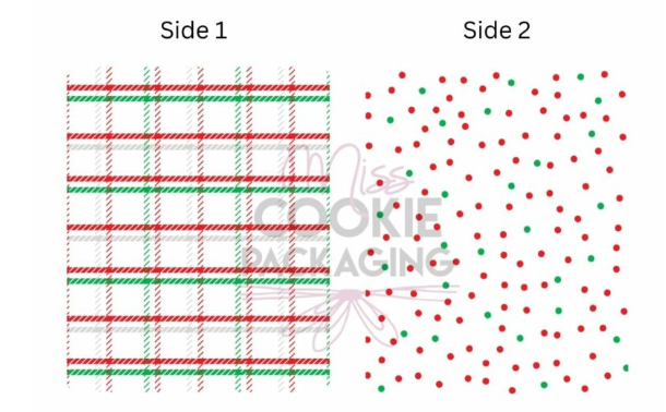 Cookie Backer-Christmas Plaid Dots