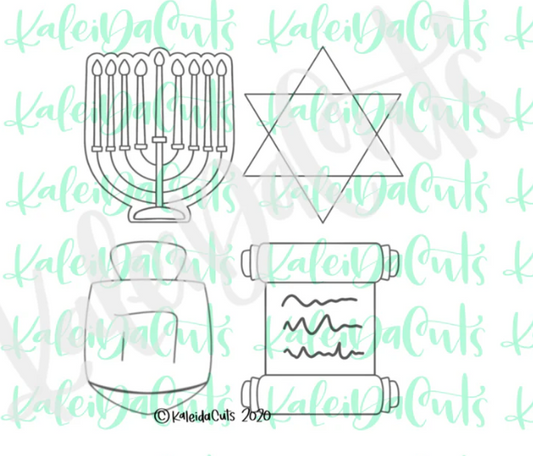 Mini Hanukkah Set of 4 Cookie Cutters