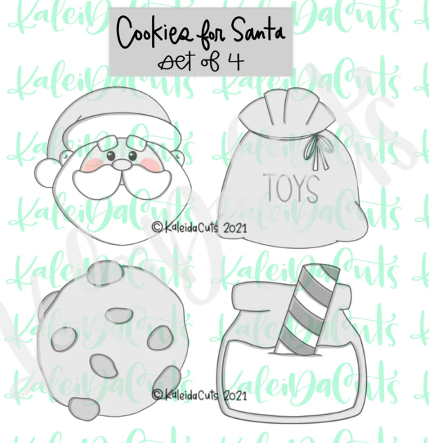 Cookies for Santa Set of 4 Mini Cookie Cutters