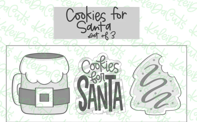 Cookies for Santa Mini Cookie Cutter Set