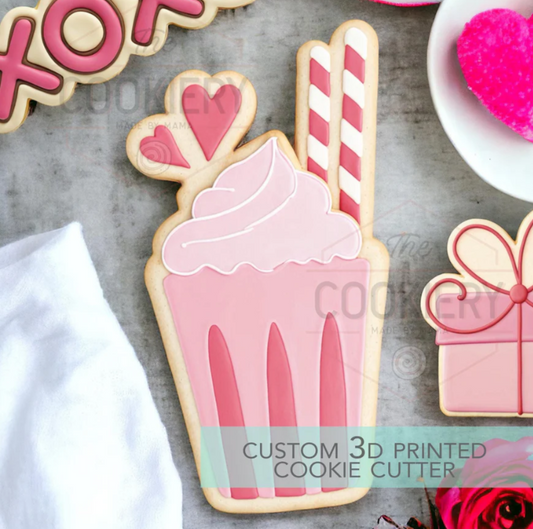 Milkshake for Two Cookie Cutter 4.5"