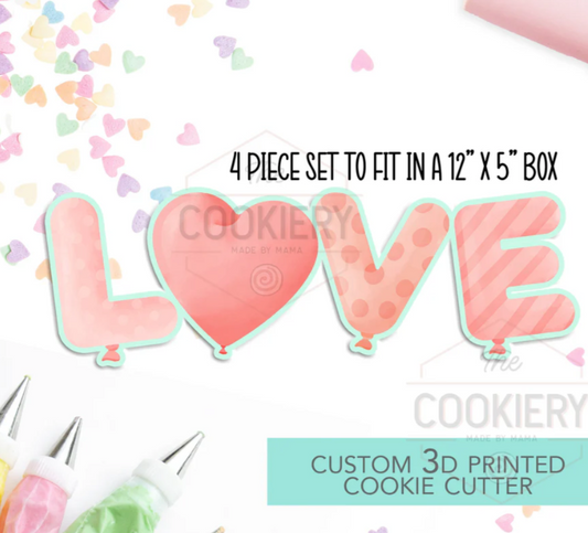 Love Balloons Cookie Cutter 4 Piece Set