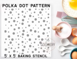 Polka Dot Pattern Cookie Stencil