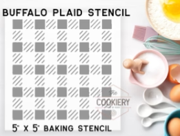 Buffalo Plaid Pattern Cookie Stencil