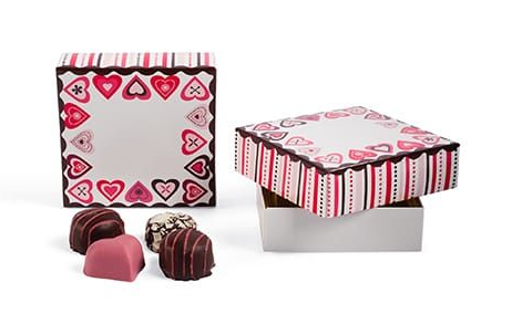 Valentine's Heart Border 3 oz Box- 5 count