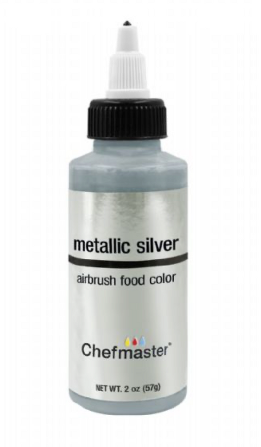 Chefmaster 2 oz Metallic Silver Airbrush