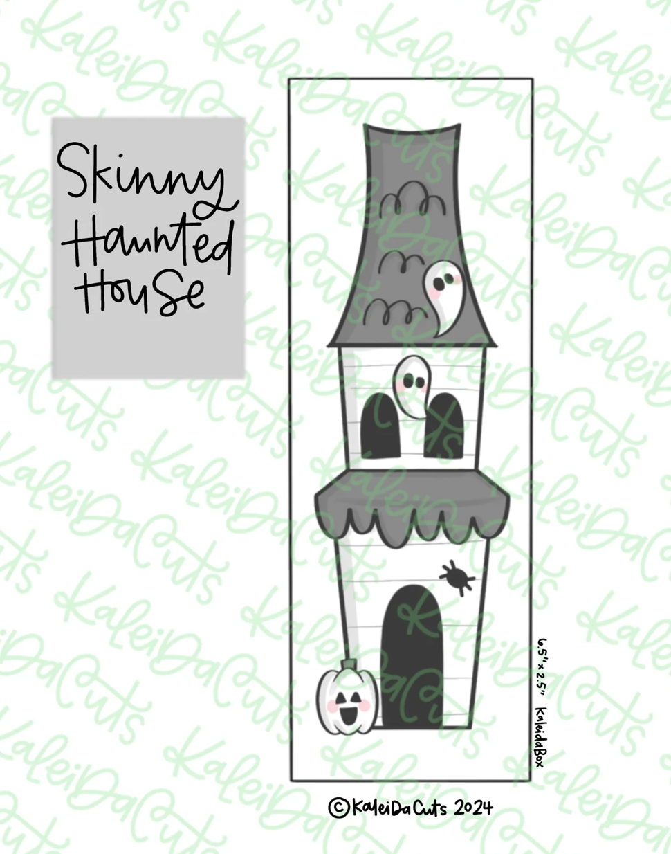 Skinny Haunted House Cookie Cutter